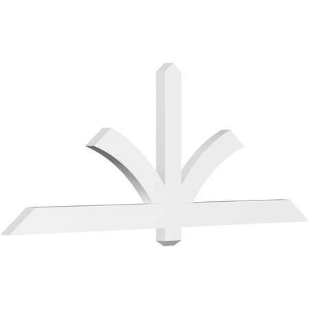 Ekena Millwork Redmond Architectural Grade PVC Gable Bracket, 72"W x 27"H x 2"D x 4"F, 9/12 Pitch GBP072X27X0204RED00